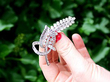 Diamond Spray Brooch Antique Outside