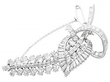1950s Multi Diamond Platinum Brooch 