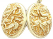 Large Antique Gold Locket Open