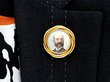 Antique Enamel Brooch Wearing Image