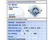 Vintage Aquamarine and Diamond Ring grading card