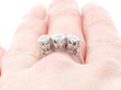 Platinum Diamond Ring on the Hand