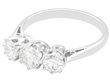 18ct White Gold Diamond Three Stone Ring