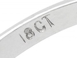 18ct White Gold Diamond Three Stone Ring hallmarks