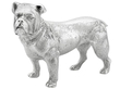 Vintage Silver Dog Figurine 