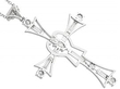Diamond Cross Pendant in Platinum