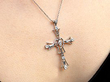 Diamond Cross Pendant in Platinum