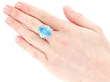 White Gold Aquamarine Ring wearing