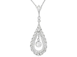 Antique Diamond Pendant Platinum