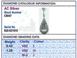 Antique Diamond Pendant Platinum grading card