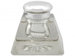 Antique Glass and Silver Inkwell
