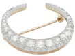 Victorian Diamond Crescent Brooch 