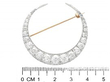 Diamond Crescent Brooch Size 