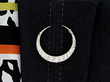 Diamond Crescent Brooch Wearing 