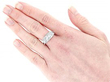 Vintage Diamond Dress Ring White Gold Wearing Image