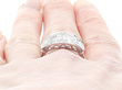 Vintage Diamond Dress Ring White Gold Being Worn