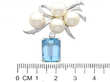 Size Of Vintage Aquamarine Brooch White Gold