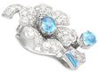 Aquamarine and diamond earrings