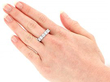 18k Full Eternity Ring White Gold wearing