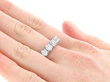 18k Full Eternity Ring White Gold on finger