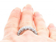 18k Full Eternity Ring White Gold being worn