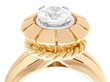 Antique Gold Solitaire Unisex Ring