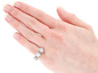 Diamond and Palladium Trilogy Ring Wearing 
