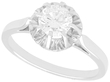 Antique Round Solitaire Ring White Gold
