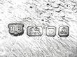 Sterling Silver Pig Ornament hallmarks