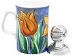 Antique Silver Pepper next to a mug