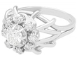 White Gold Diamond Cluster Ring 
