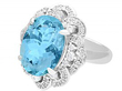 White Gold Aquamarine Ring 