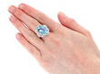 Wearing 18k White Gold Aquamarine Ring