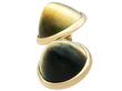 Tiger Eye Cufflinks in Gold