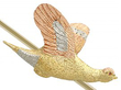 Gold Bird Brooch 