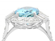 Aquamarine Cocktail Ring in Platinum