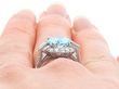 Vintage Aquamarine Cocktail Ring on finger