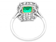 Emerald Cut Emerald Ring back