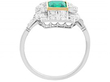 Emerald and Diamond Ring side