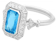 March Birthstone Aquamarine Ring 