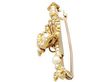 Antique Seed Pearl Brooch Gold