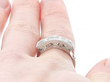 Close up 3 Carat Diamond Trilogy Ring