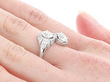 Diamond Toi et Moi Ring on hand