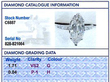 Platinum Marquise Engagement Ring Grading Card