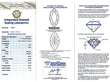 Platinum Marquise Engagement Ring Certificate