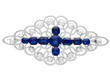 Sapphire and Diamond Brooch