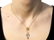Wearing Image for Aquamarine Necklace and Earring Set