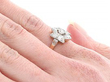 Diamond Cluster Ring on the Hand