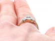 Art Deco Ring Being Worn