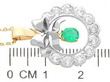 Emerald Yellow Gold Pendant